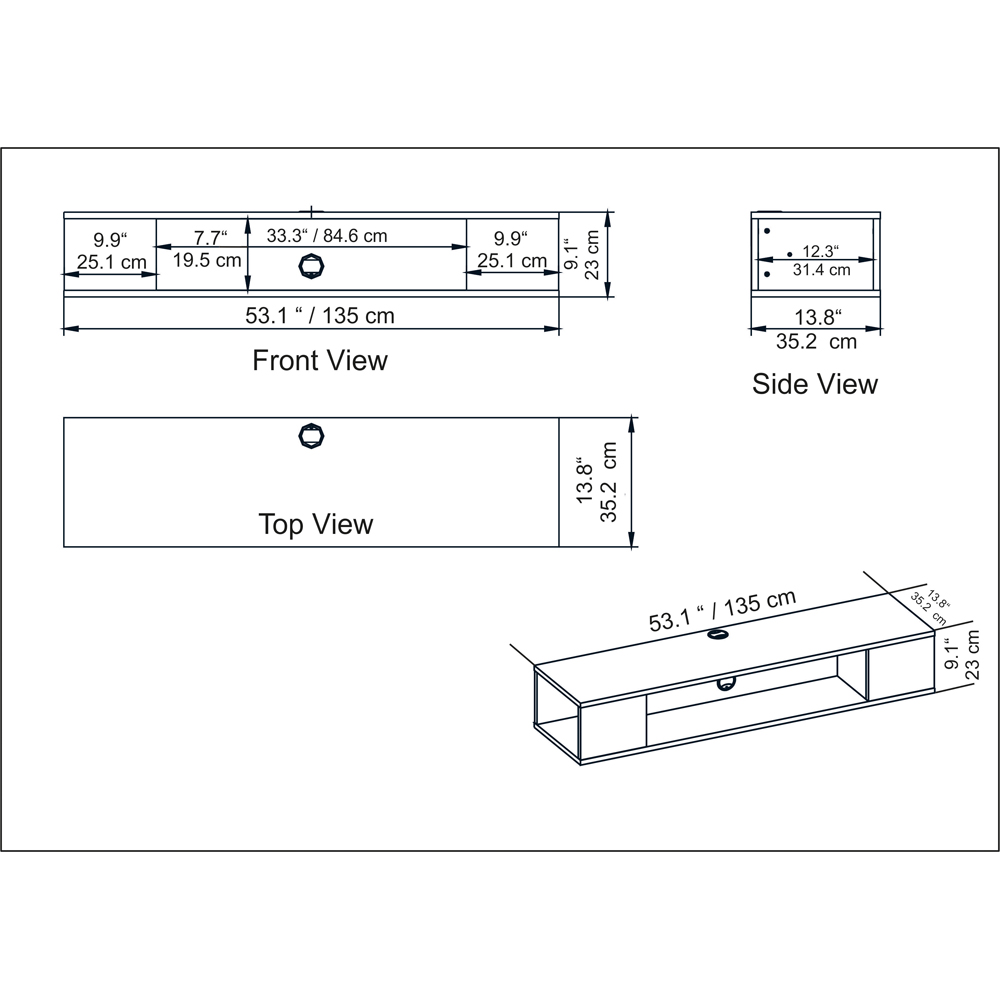 Decorotika Peti Black Floating TV Unit Image 7