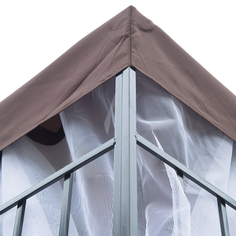 Gazebo Pavilion Roof Netting Coffee Image 4