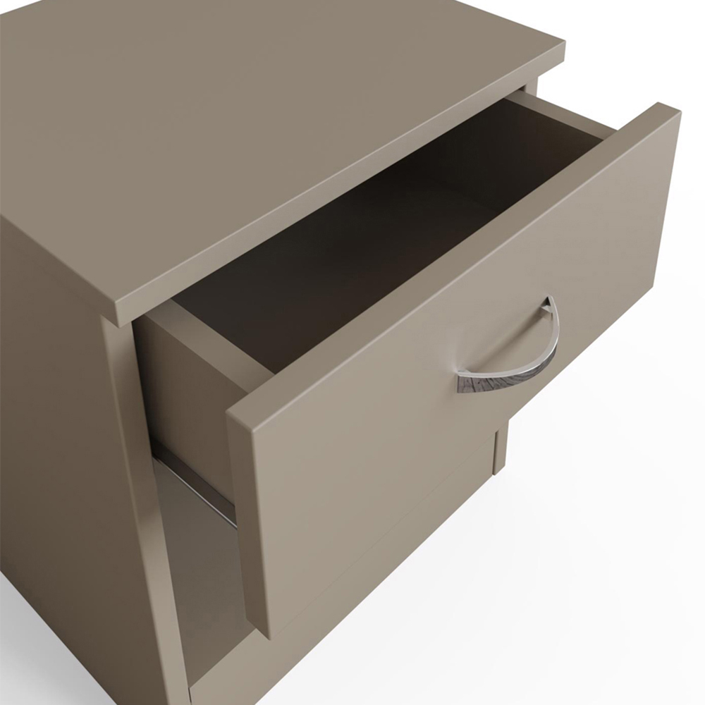 FWStyle Promo Single Drawer Putty Modern Bedside Table Image 5