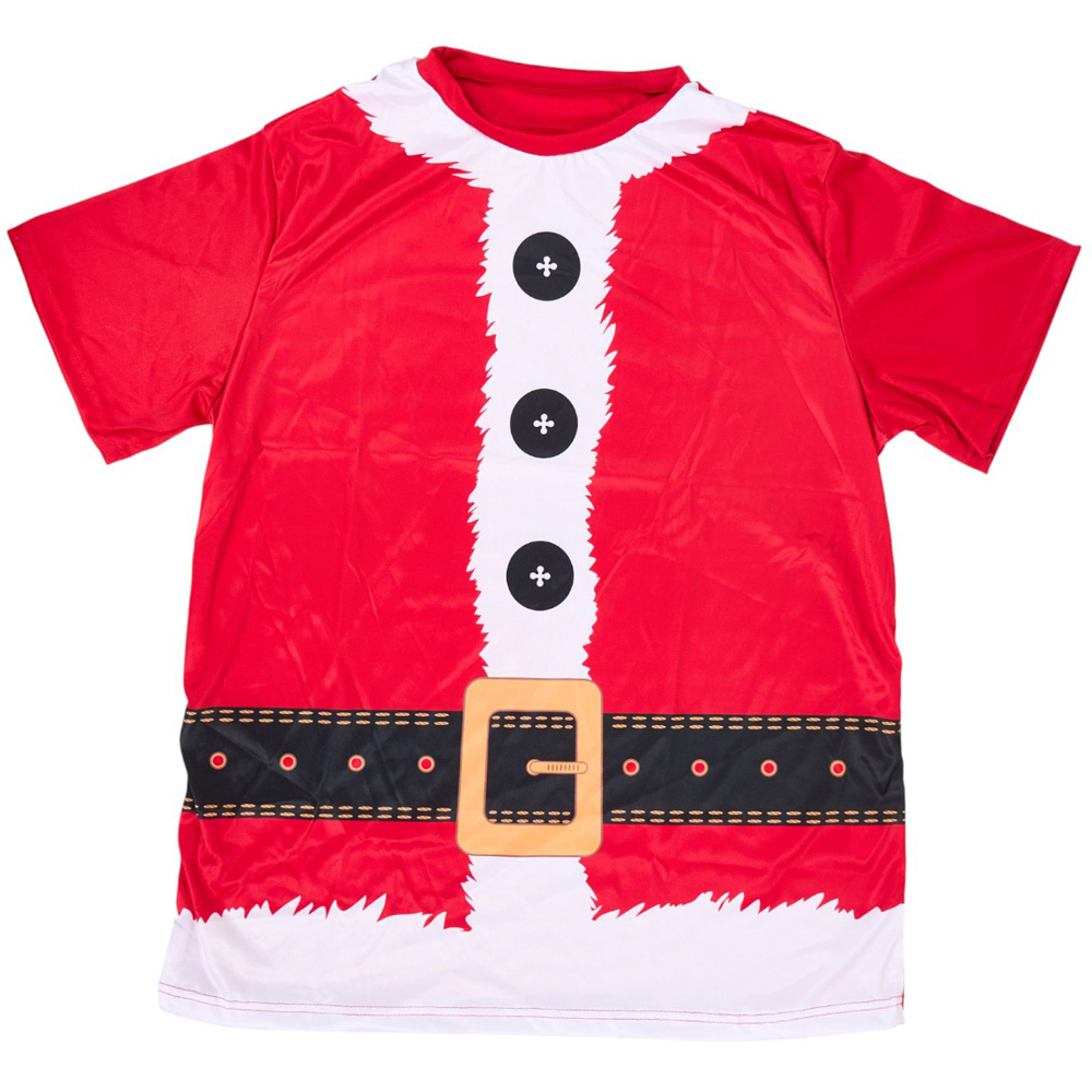 Santa T-Shirt, Beard & Hat Set - Red Image 3
