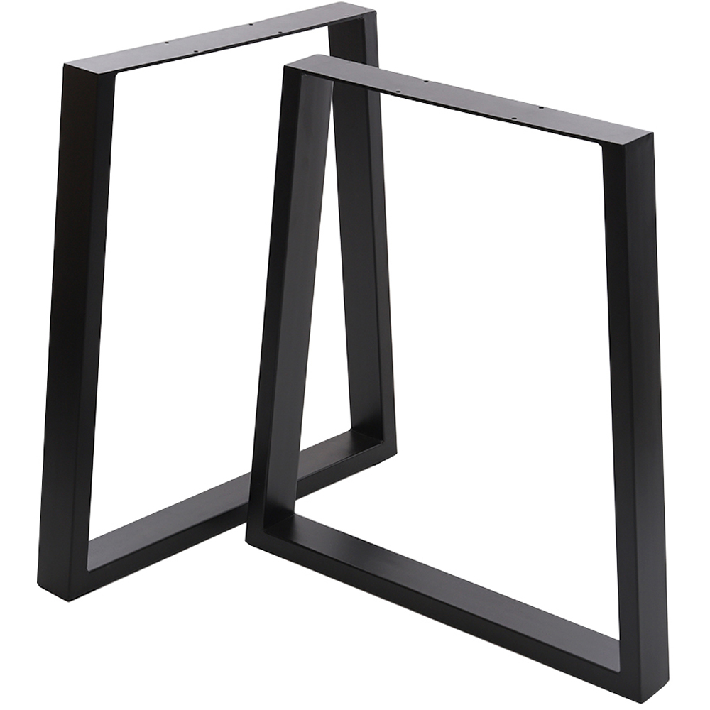Living and Home 2 Pack Black Industrial Trapezoidal Iron Furniture Leg 81 x 71cm Image 3