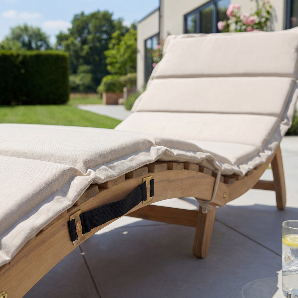 Artemis Home Solara Curve Beige Sun Lounger Image 2