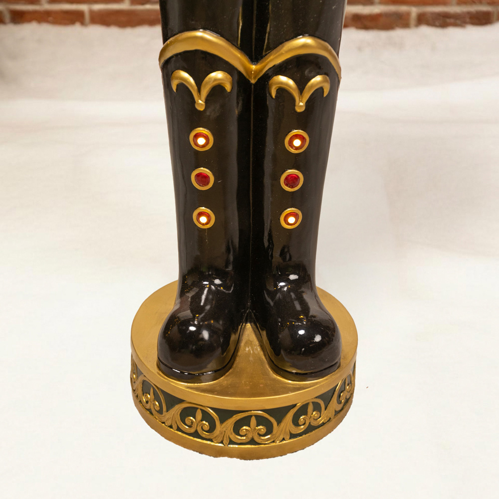 The Christmas Centre Red Black and Green LED Lights Traditional Nutcracker Soldier 5ft Image 4