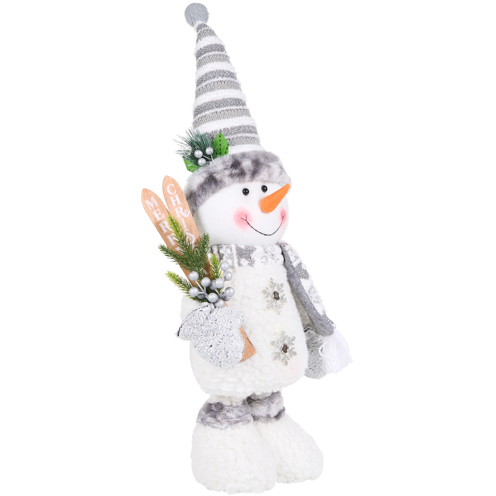 Extendable Silver SnowmanWhite Image 2