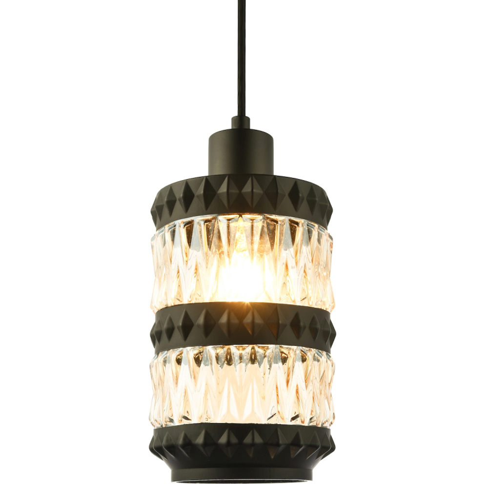 Happy Homewares Matte Black Can Shaped Pendant Shade Image 3