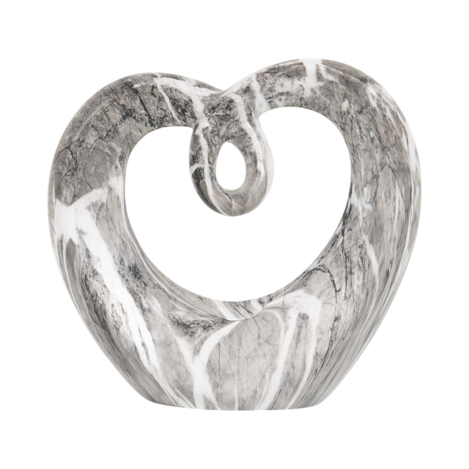 Marble Heart Ornament Grey Image 3