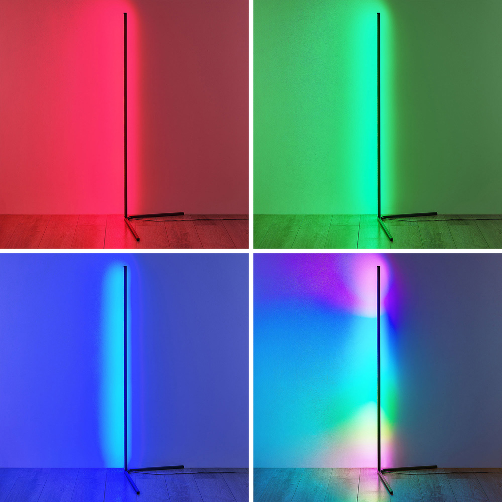 TRIO Level Black Integrated LED Corner Floor Lamp Image 9