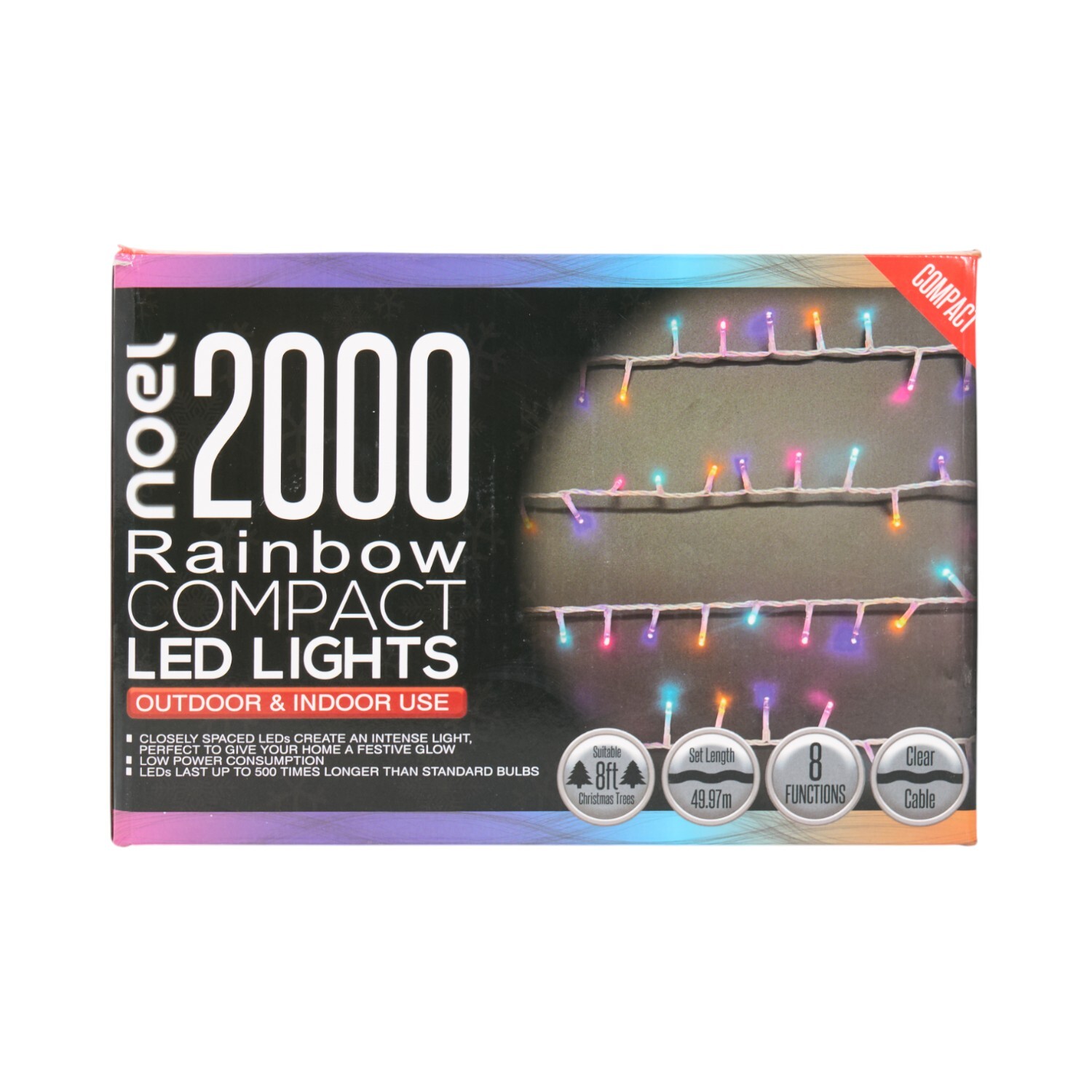 Compact LED Light Chain Rainbow 2000 Image 2