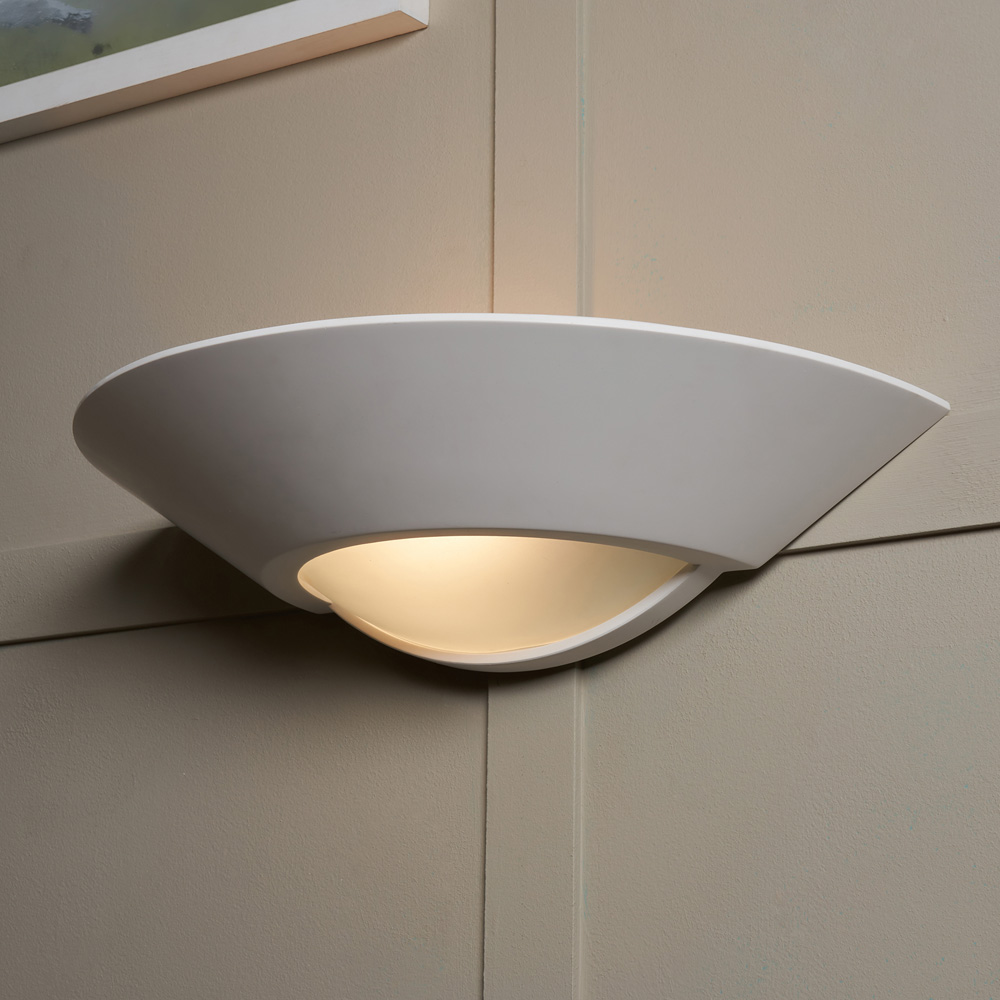 Inlight Polaris Paintable Plaster Wall Uplighter Image 2