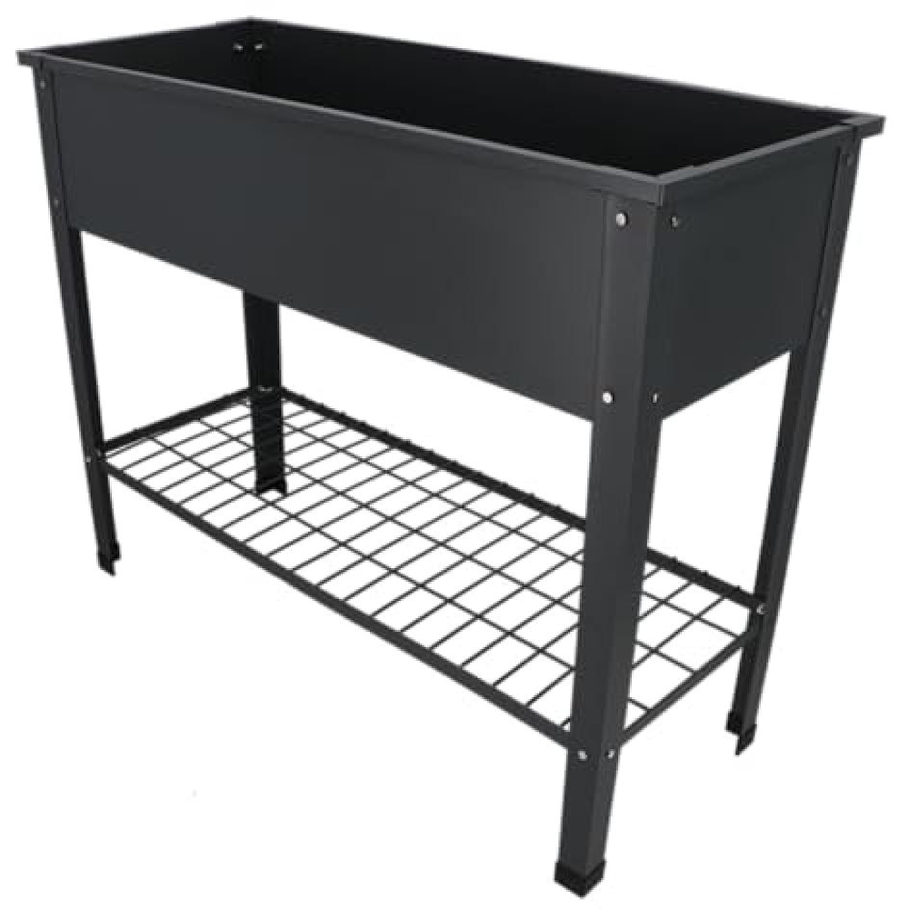 Fallen Fruits Large Anthracite Metal Raised Flower Bed Image 2