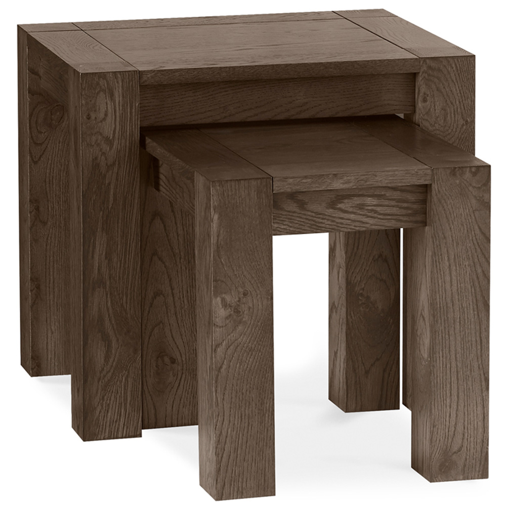 Bentley Designs Turin Dark Oak Nesting Table Set of 2 Image 2