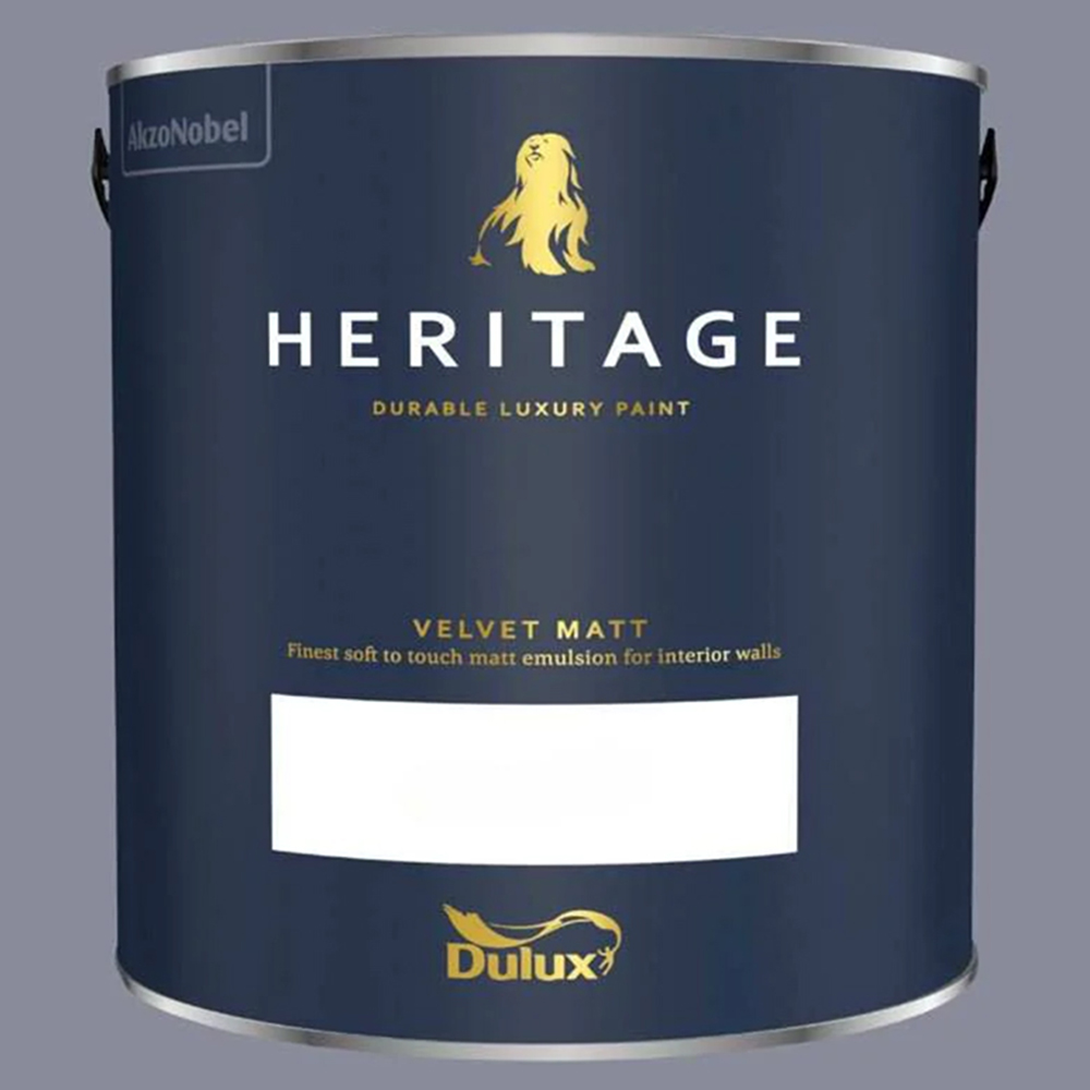 Dulux Heritage Walls and Ceilings Violet Night Velvet Matt Emulsion Paint 2.5L Image 2