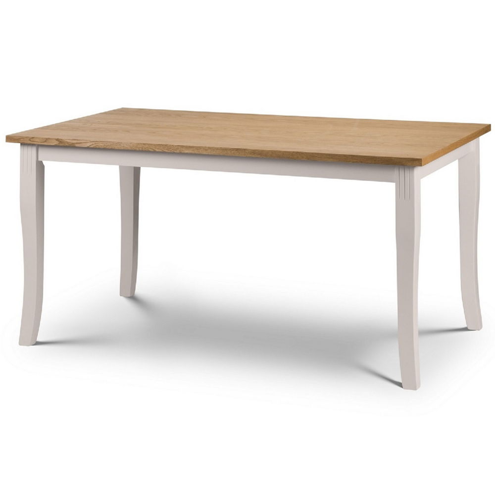 Julian Bowen Davenport 6 Seater Grey And Oak Rectangular Table Set Image 3