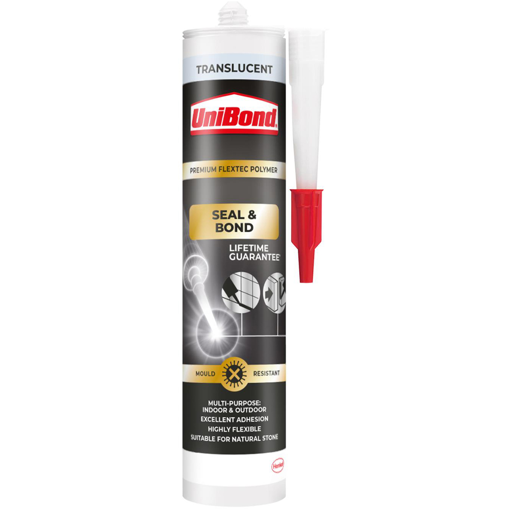 Unibond Translucent Seal and Bond Sealant Cartridge 291g 2 Pack Image 3