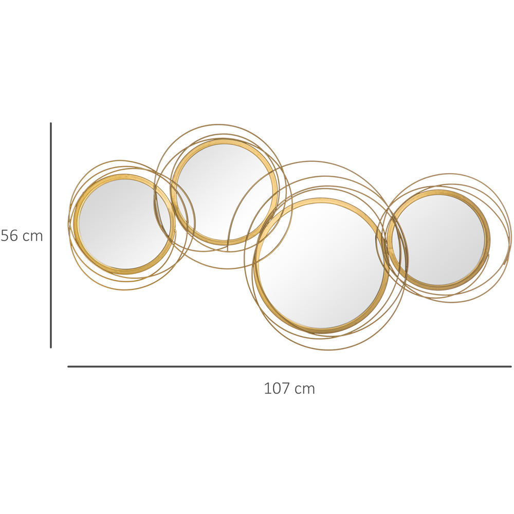 Portland Gold Metal Decorative Wall Mirror 56 x 107cm Image 9