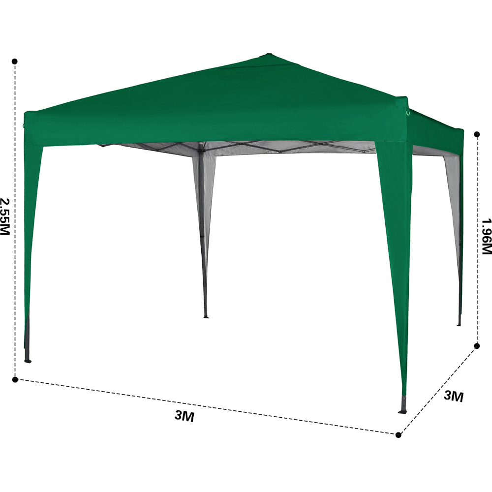 Green Pop Up Outdoor Gazebo 3 x 3m Image 9