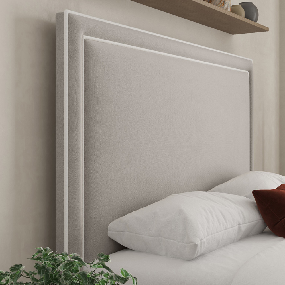 DS Living Verona King Size Plush Pebble Piping Ottoman Bed Image 2