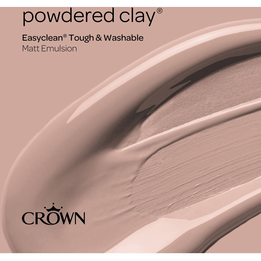 Crown Easyclean Powdered Clay Matt Emulsion Multisurface Paint 2.5L Image 6