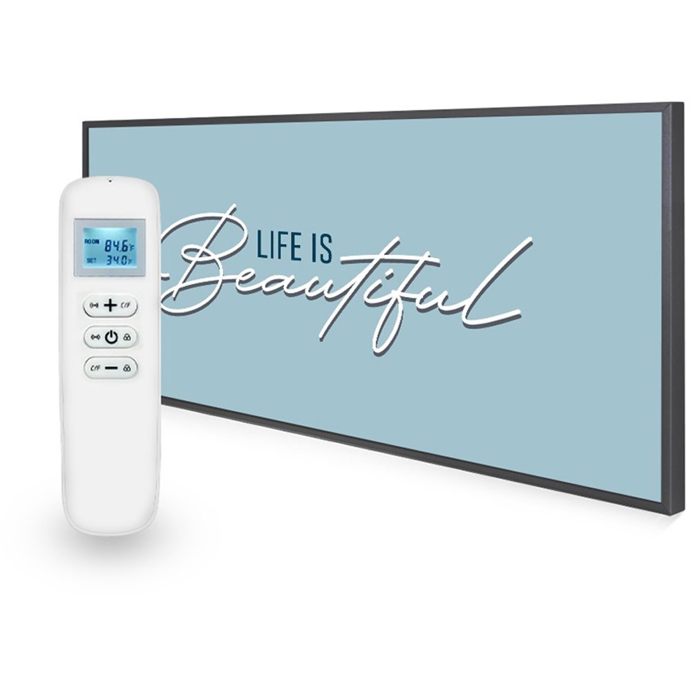 Mirrorstone Nexus Life Is Beautiful Quote Wi-Fi Infrared Heating Panel 700W 595 x 1195mm Image 3