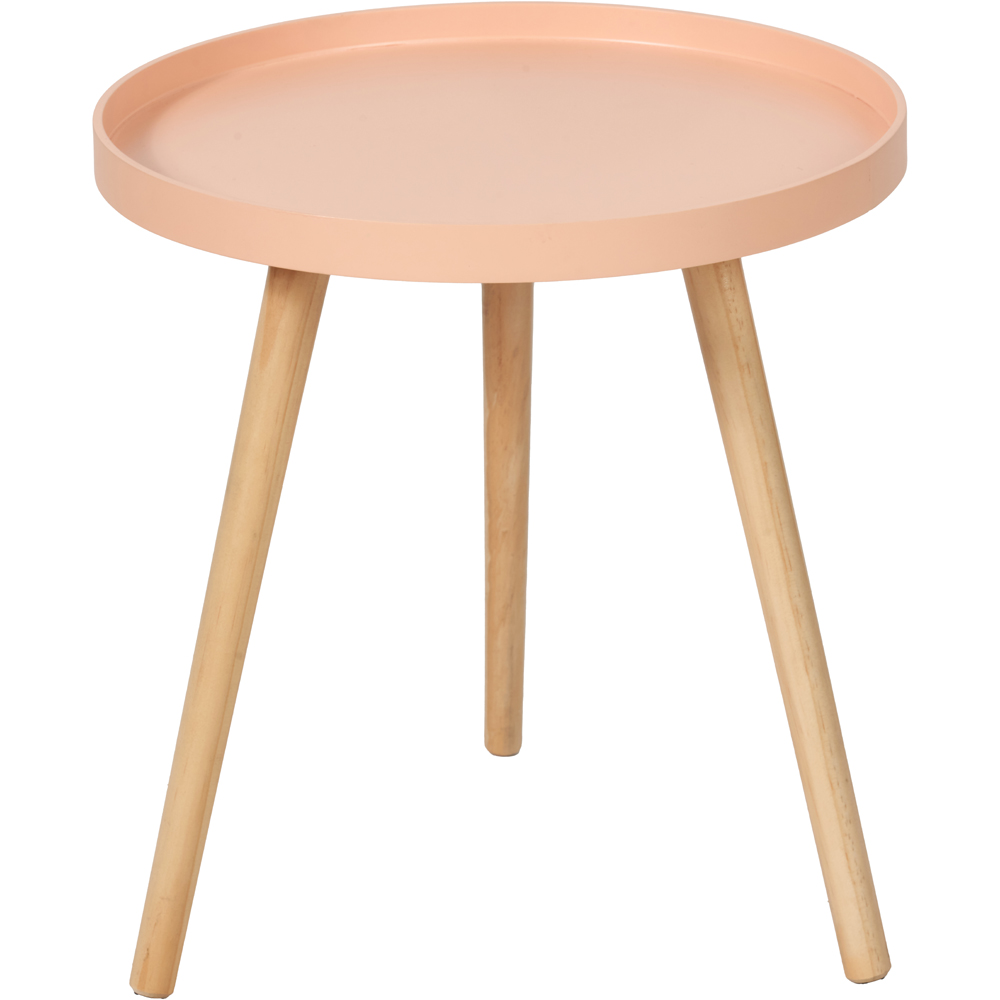 Pacific Lifestyle Halston Apricot Wood Veneer and Natural Pine Wood Side Table Image 2