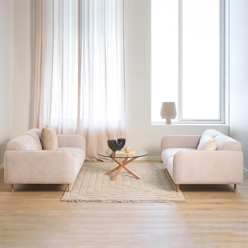 Florence Westham 4 Seater Fay Beige Fabric Sofa Image 9