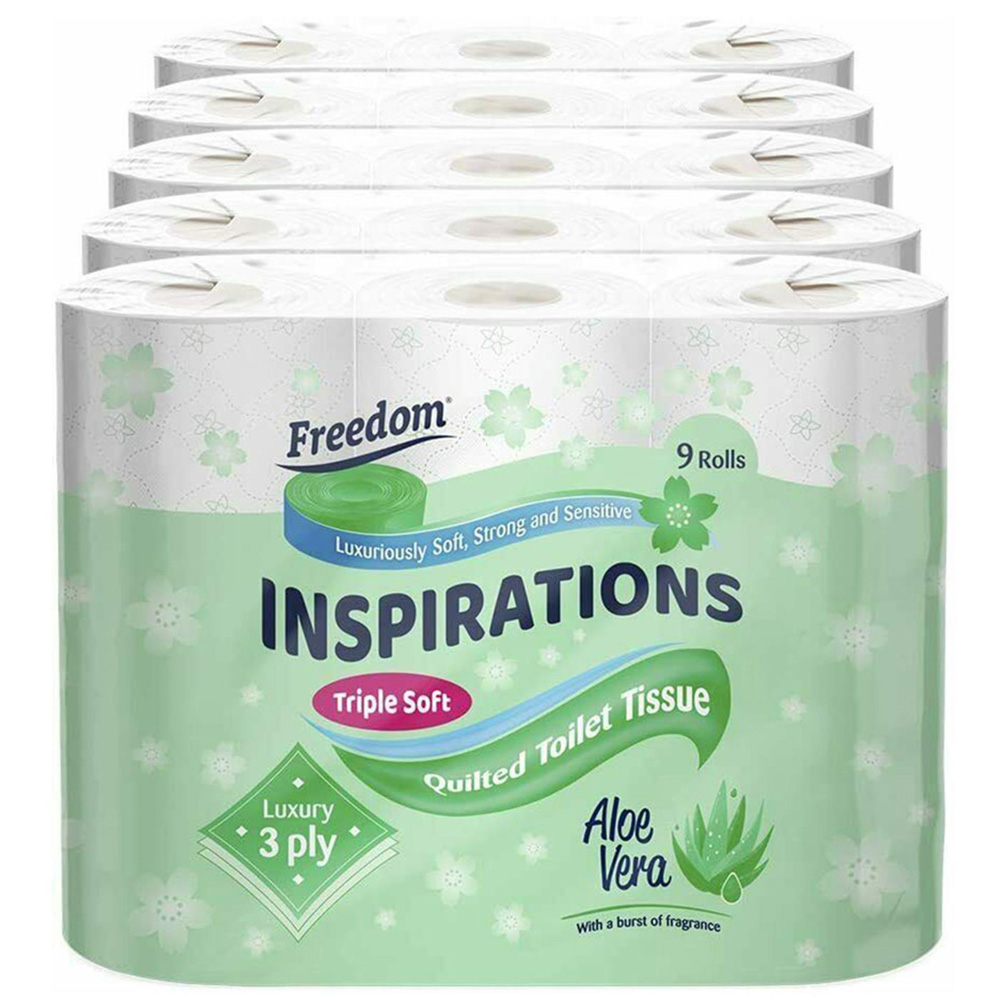 Freedom Aloe Vera Toilet Paper 3 Ply with Kitchen Towel 24 Rolls 2 Ply Image 4