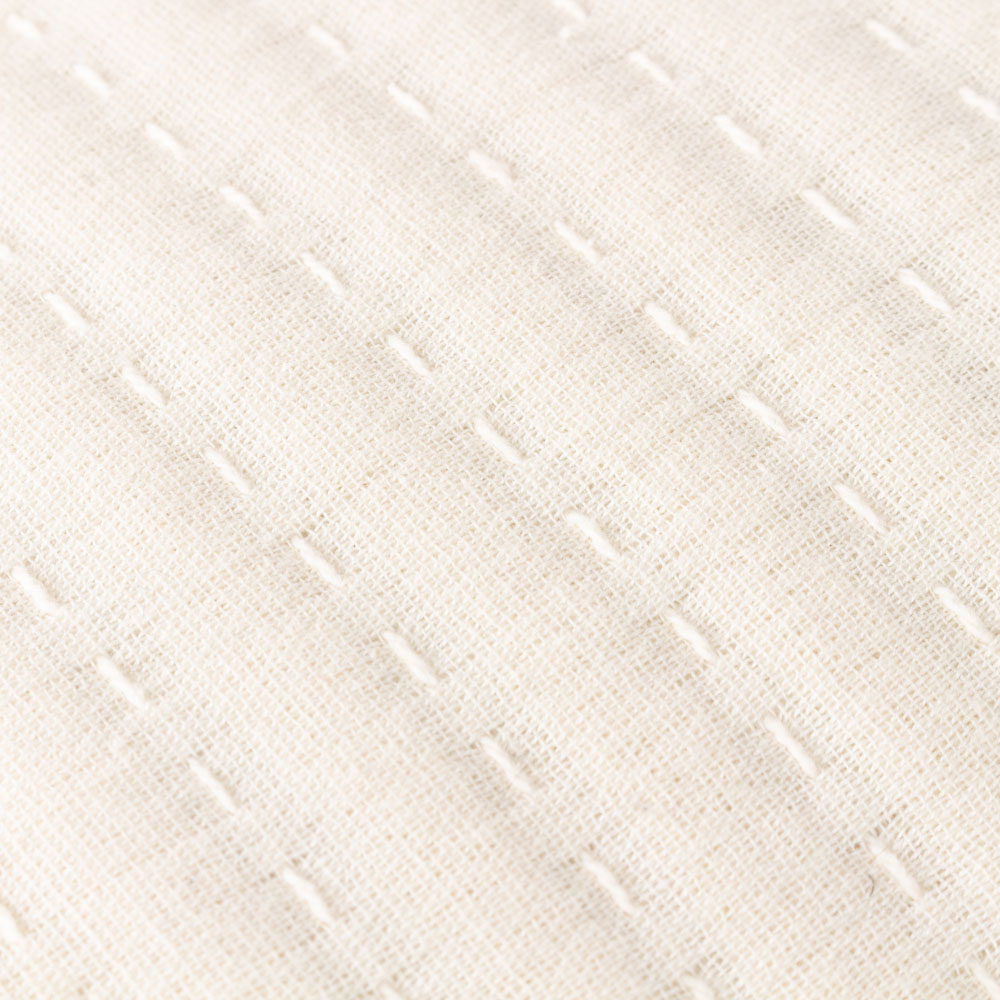 Yard Hush Ecru Cotton Linear Cushion Image 4