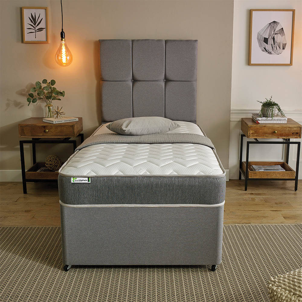 Starlight Beds Shorty Grey Zig Zag Hybrid Memory Foam and Open Coil Spring Mattress Image 4