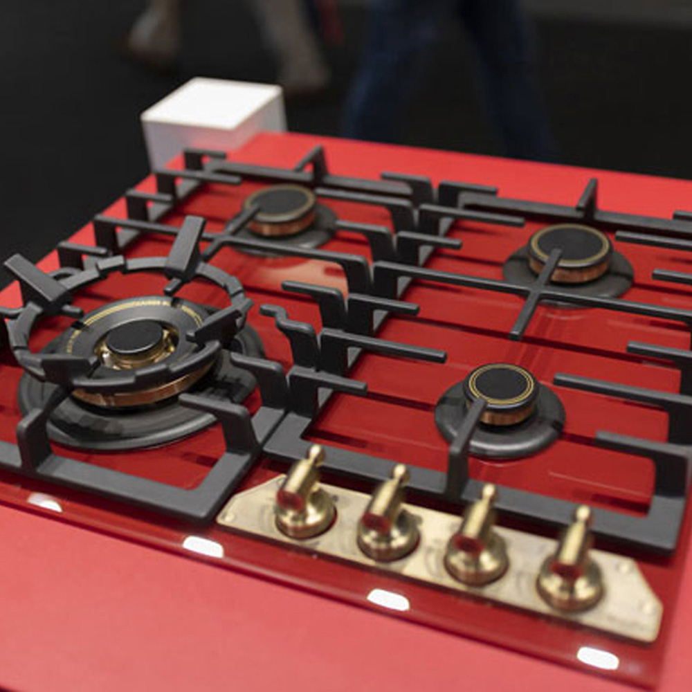 Kaiser Empire Bordeaux Red Glass Turbo Gas Hob 60cm Image 4