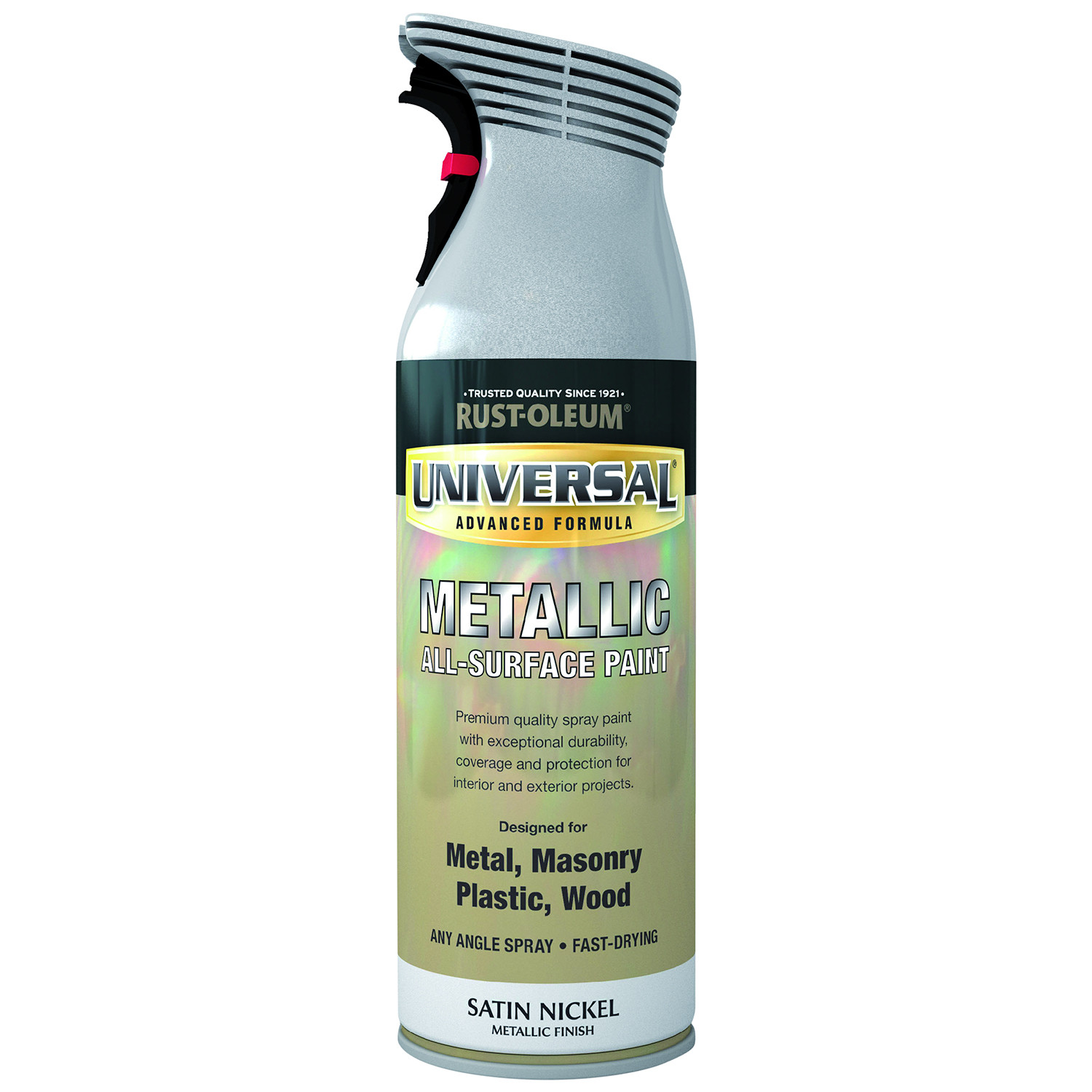 Rust-Oleum Universal Metallic Spray Paint - Satin Nickle Image 1