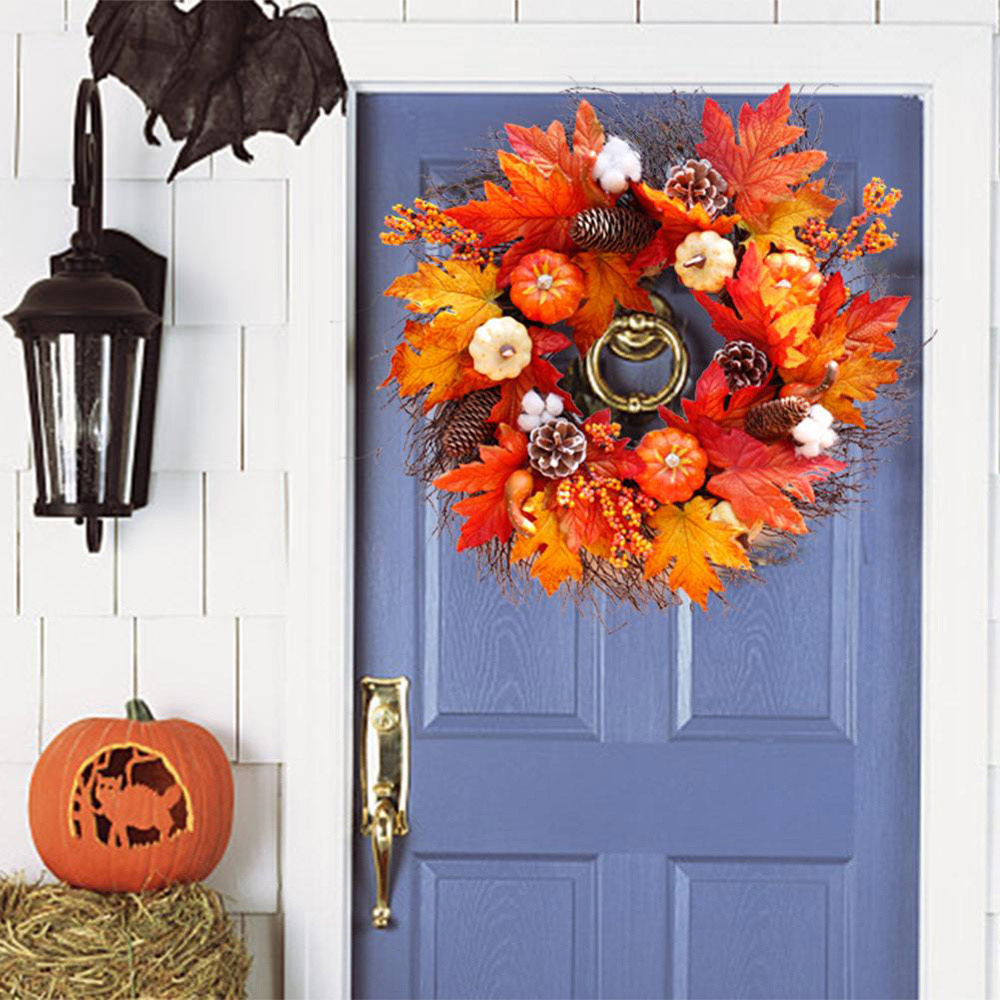 Living and Home Door Hanging Halloween Wreath Image 3