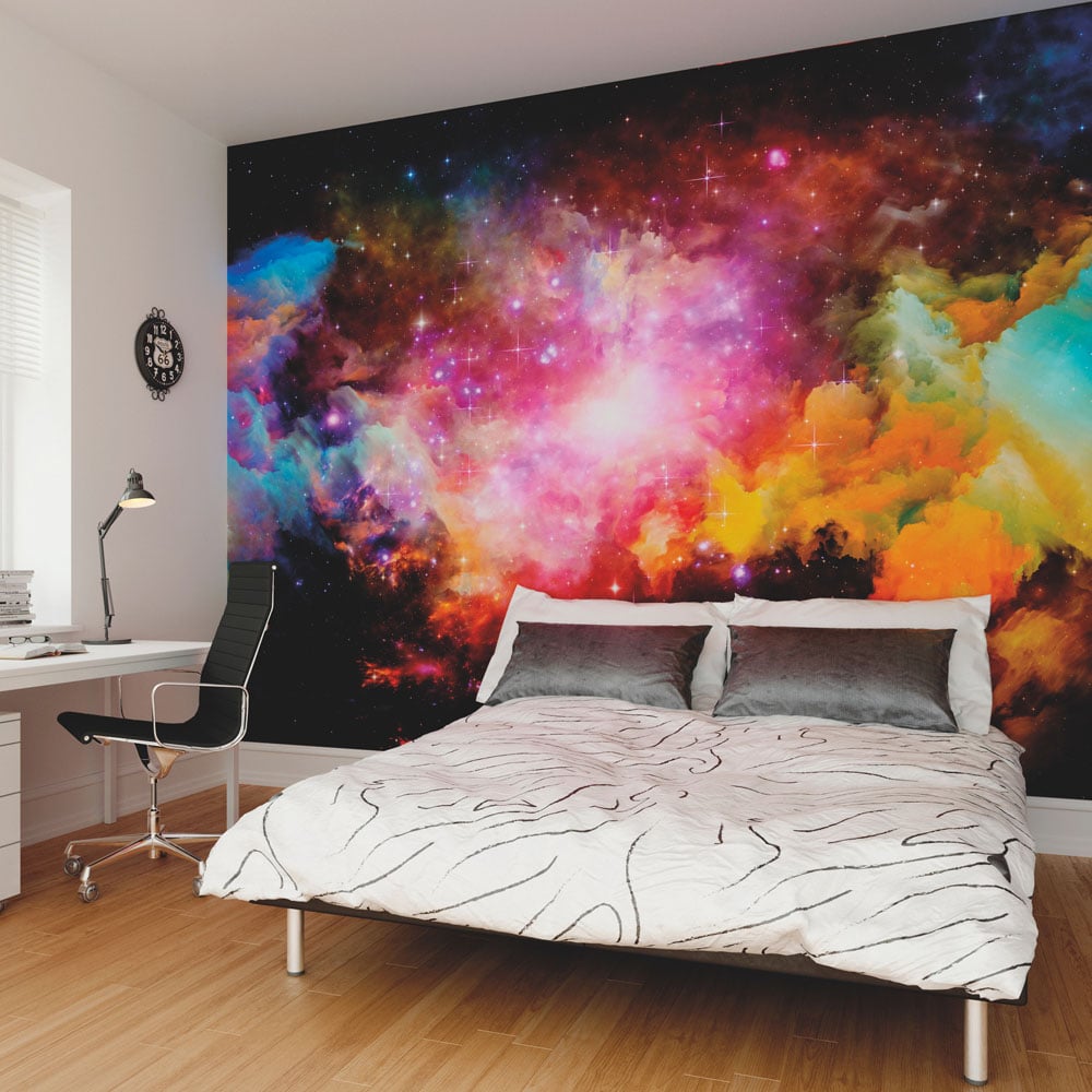 Origin Murals Galaxy Stars Multicolour Wall Mural Image 1
