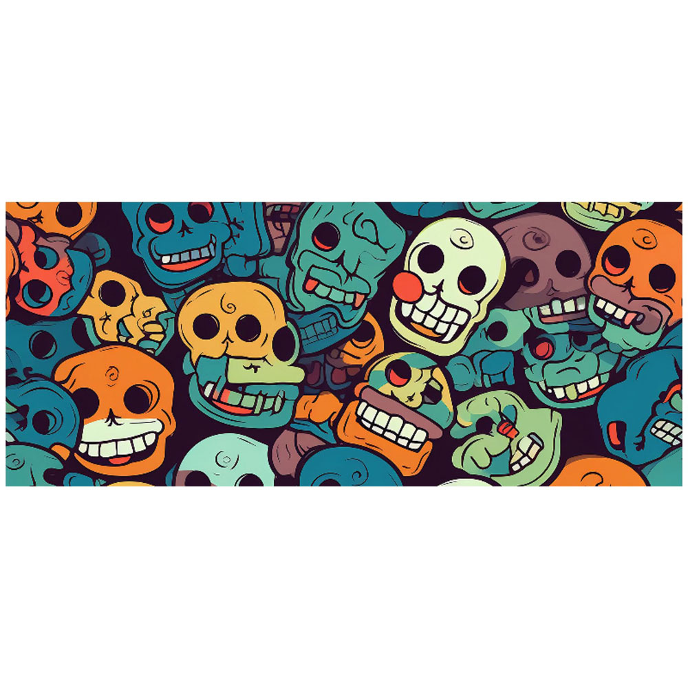 Warren Reed Designer Smiling Skulls Bathroom Splashback 25 x 60cm Image 2