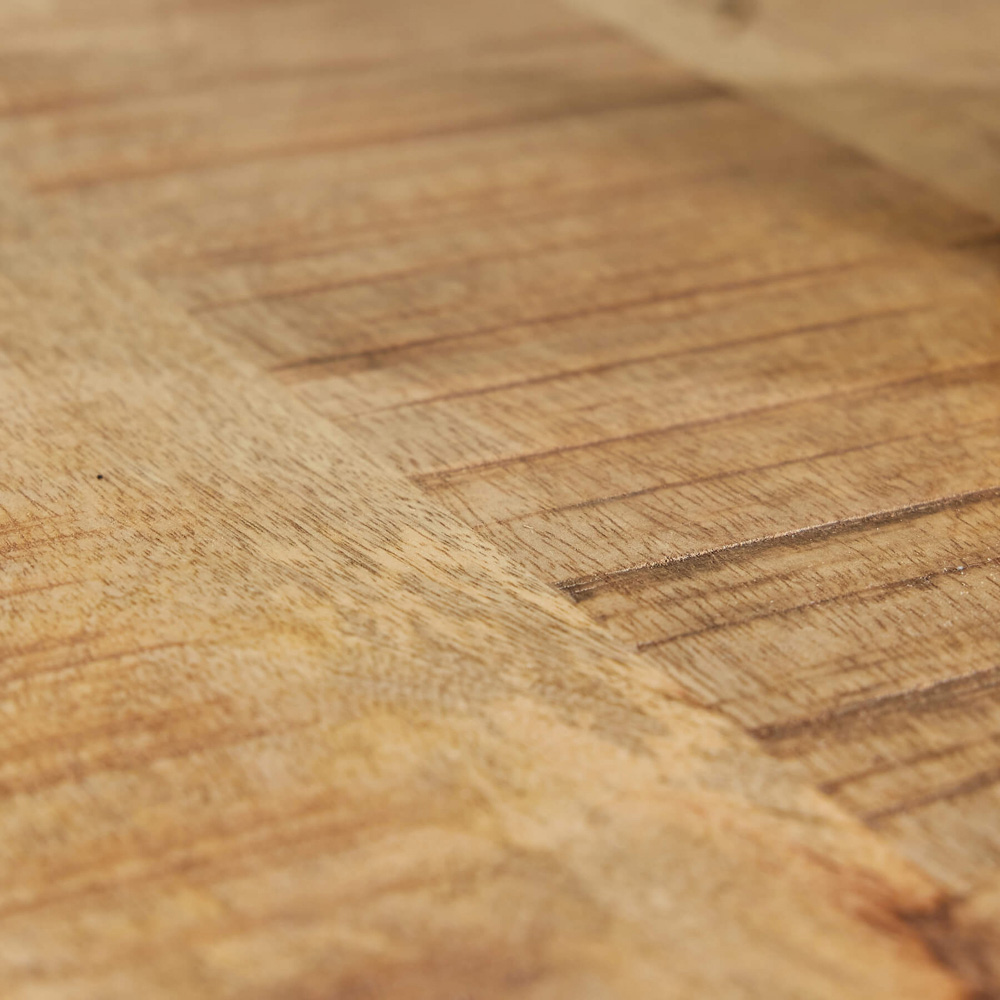 Home Source Cortez Mango Wood Rectangular Large Coffee Table with Iron Legs Image 5