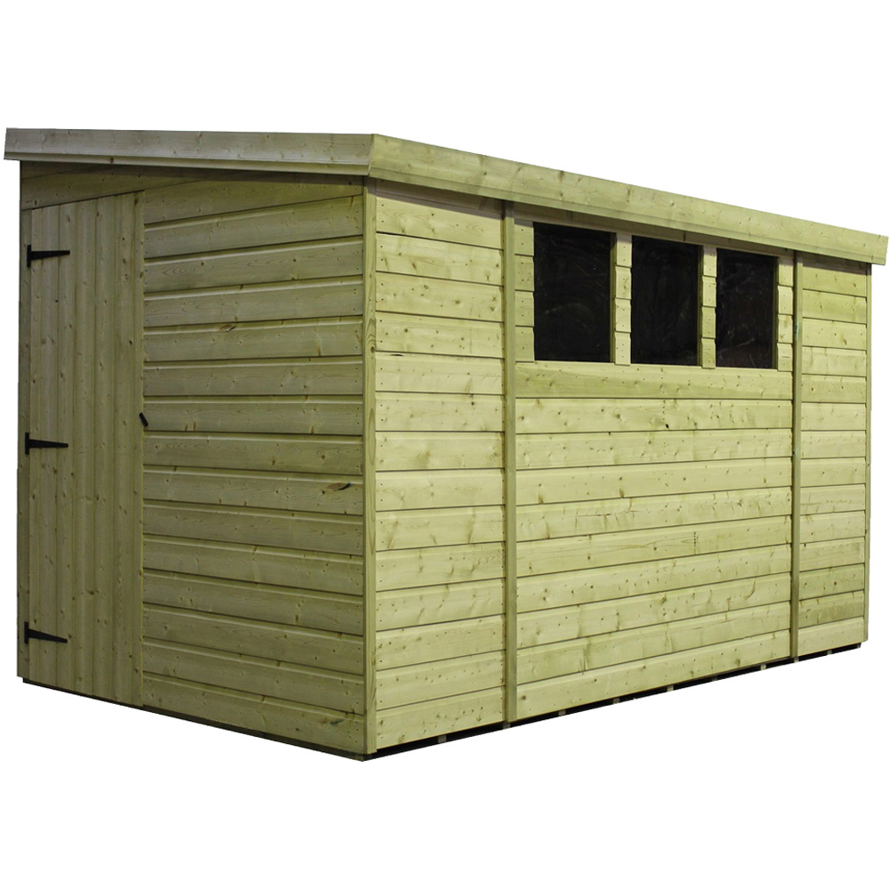 Empire Sheds 3000 12 x 4ft Tongue and Groove Wooden Pent Garden Shed Image 1