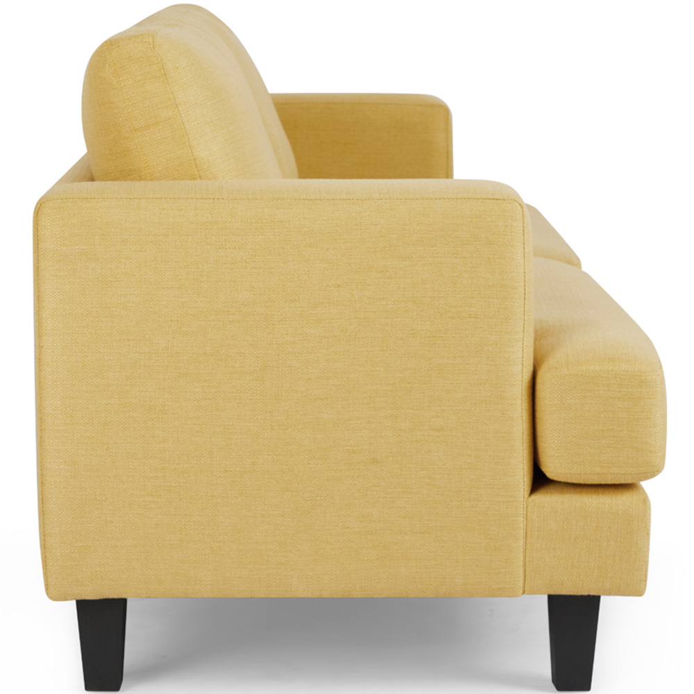 Home Detail Dale 3 Seater Mustard Linen Sofa Image 5
