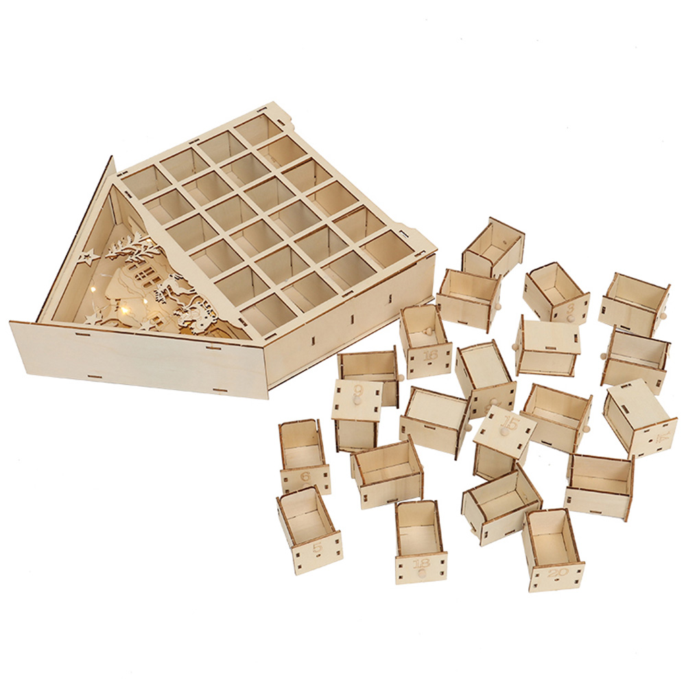 Living and Home Christmas DIY Deer Advent Calendar with Lights Image 4