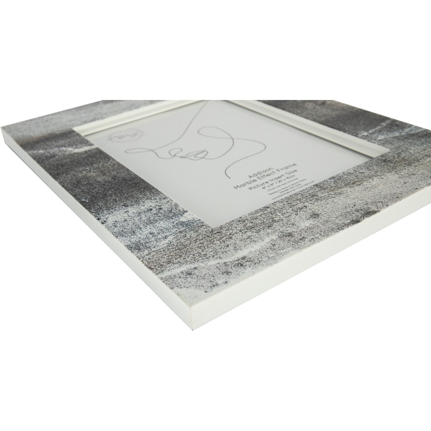 Addison Marble Effect Frame Grey 8 x 6in Image 3