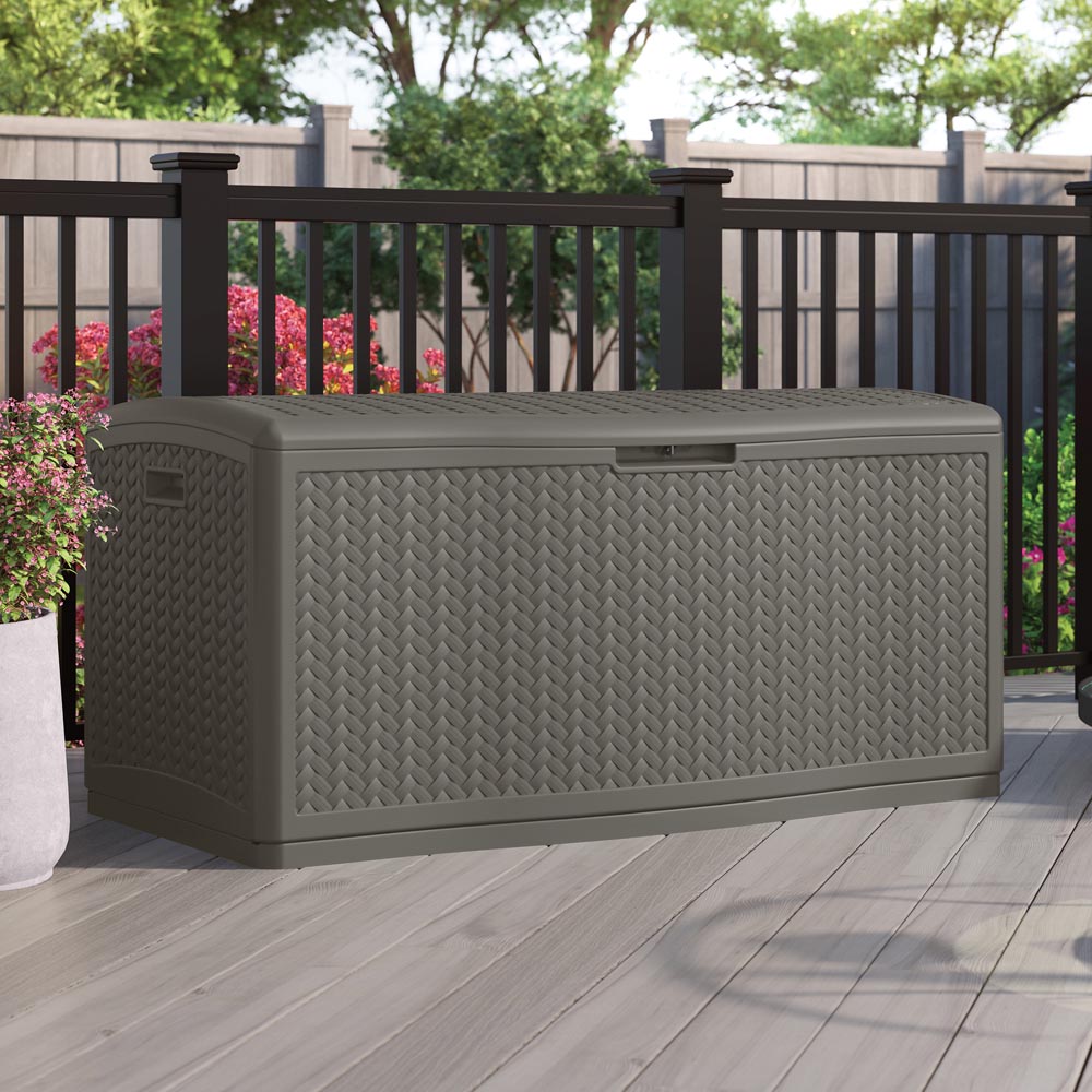 Suncast Minnesota 469L Stone Grey Storage Box Image 2