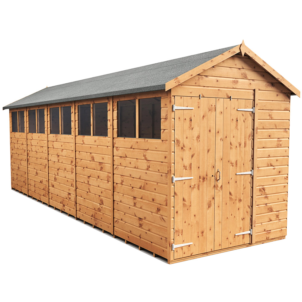 Empire Sheds 6 x 20ft Double Door Tongue and Groove Wooden Apex Garden Shed Image 1