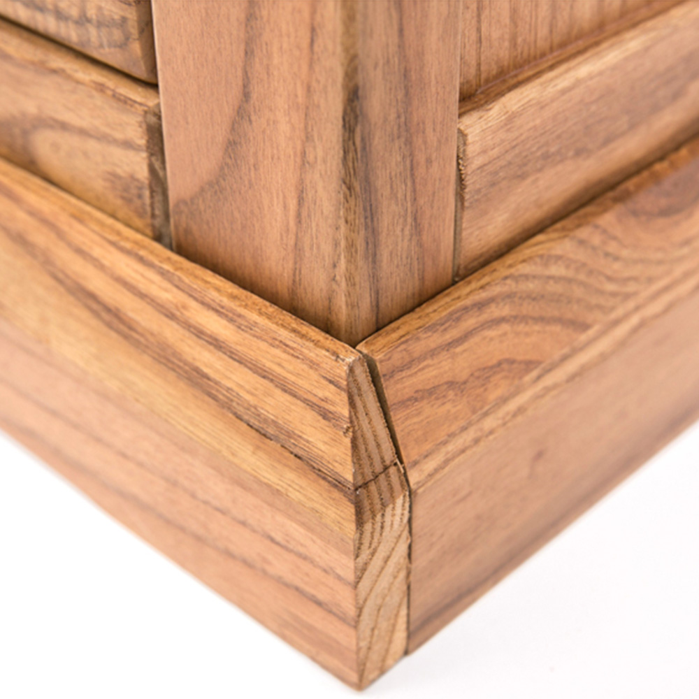 Cabinet Bits Salerno 6 Drawer Brown Brass Knob Chest of Drawers Image 8