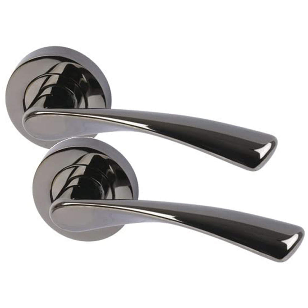 Golden Grace Black Nickel Astrid Door Handle Pair Image