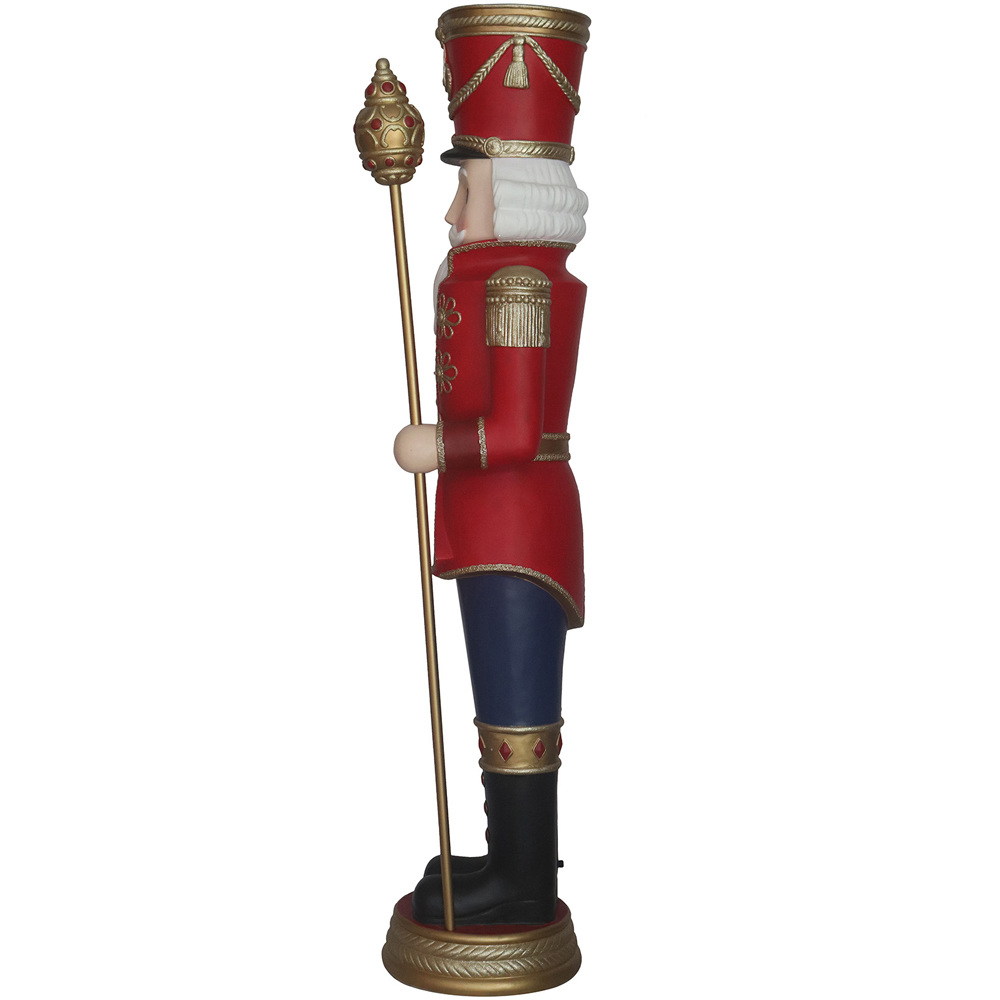 The Christmas Centre Traditional Matt Red LED Nutcracker 180cm Image 2