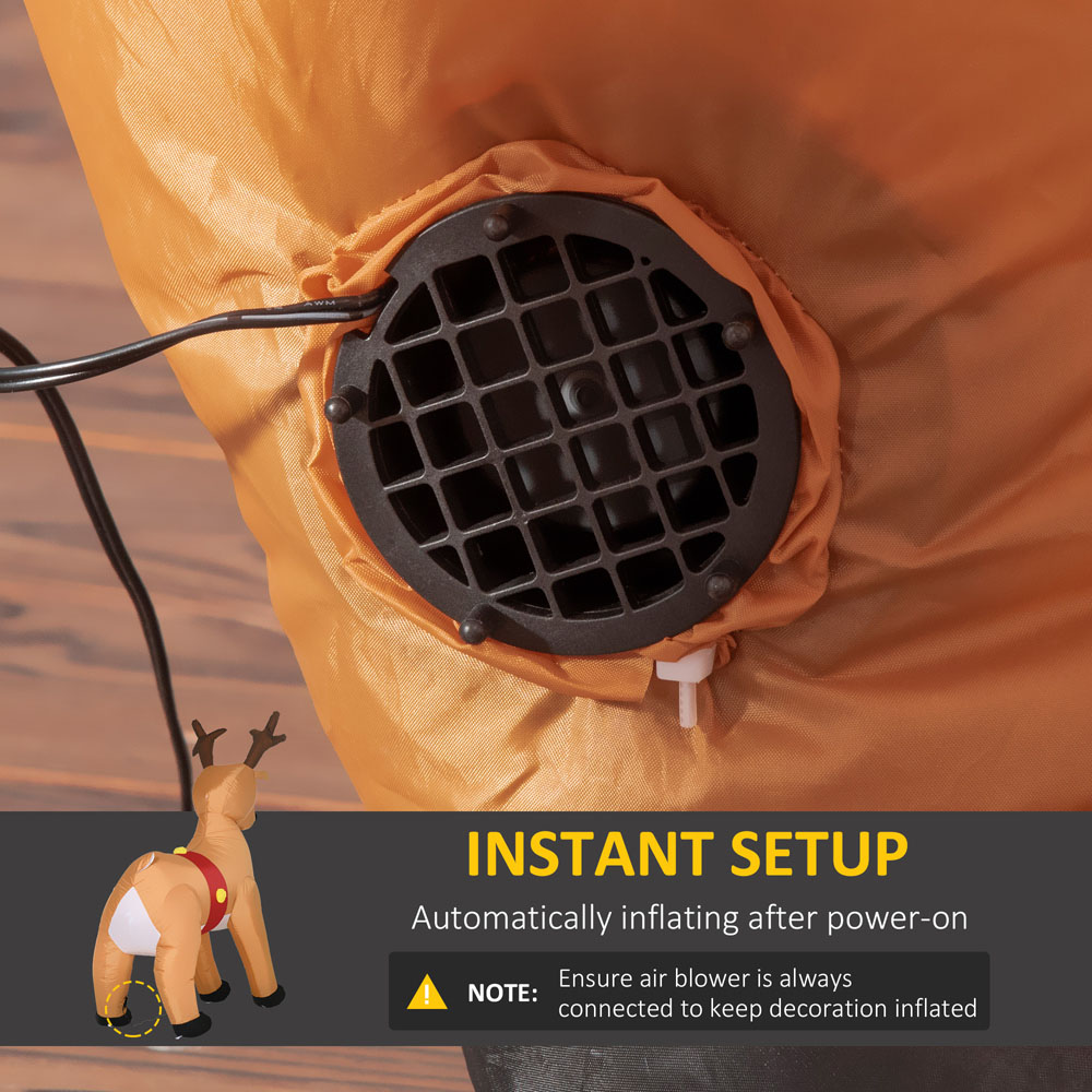 Everglow Yellow Inflatable Christmas Reindeer 6ft Image 6