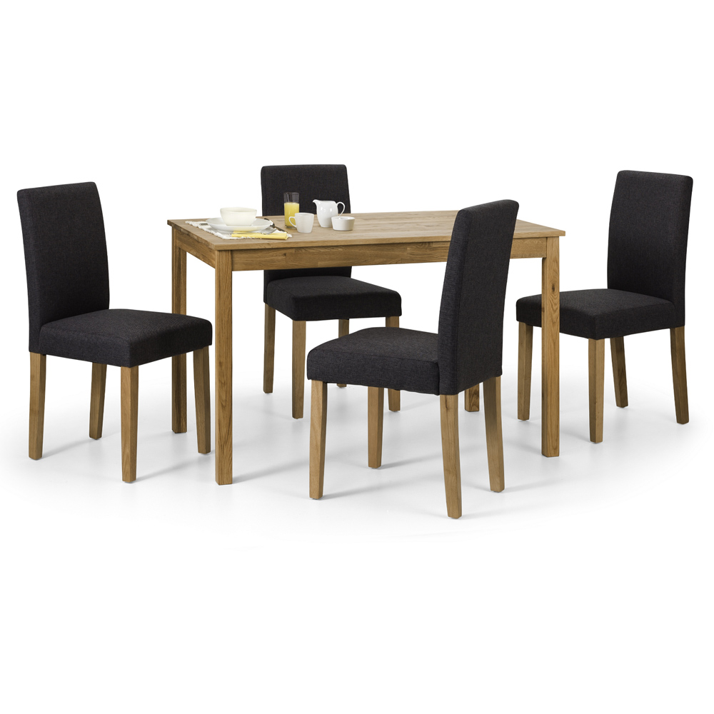 Julian Bowen Coxmoor 4 Seater Rectangular Dining Table Oak Image 4