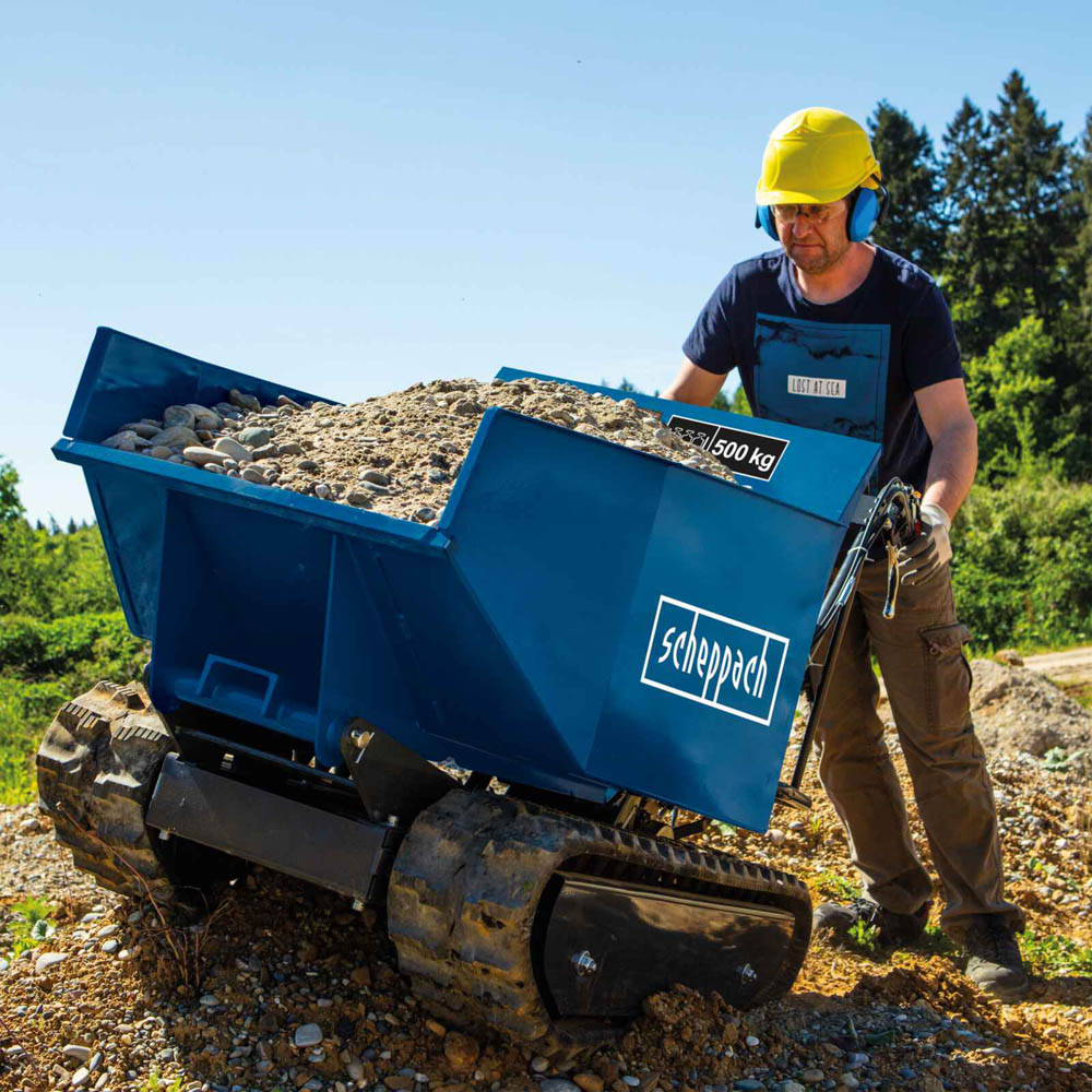 Scheppach DP5000 5.6HP Hydraulic Tip Petrol Tracked Dumper with 300L Tipping Container Image 2