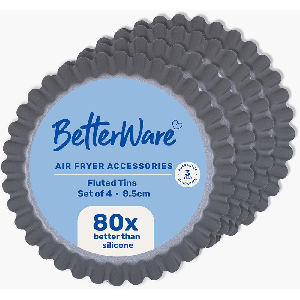 Wham BetterWare Set of 4 Air Fry Fluted Round Tin Image 2