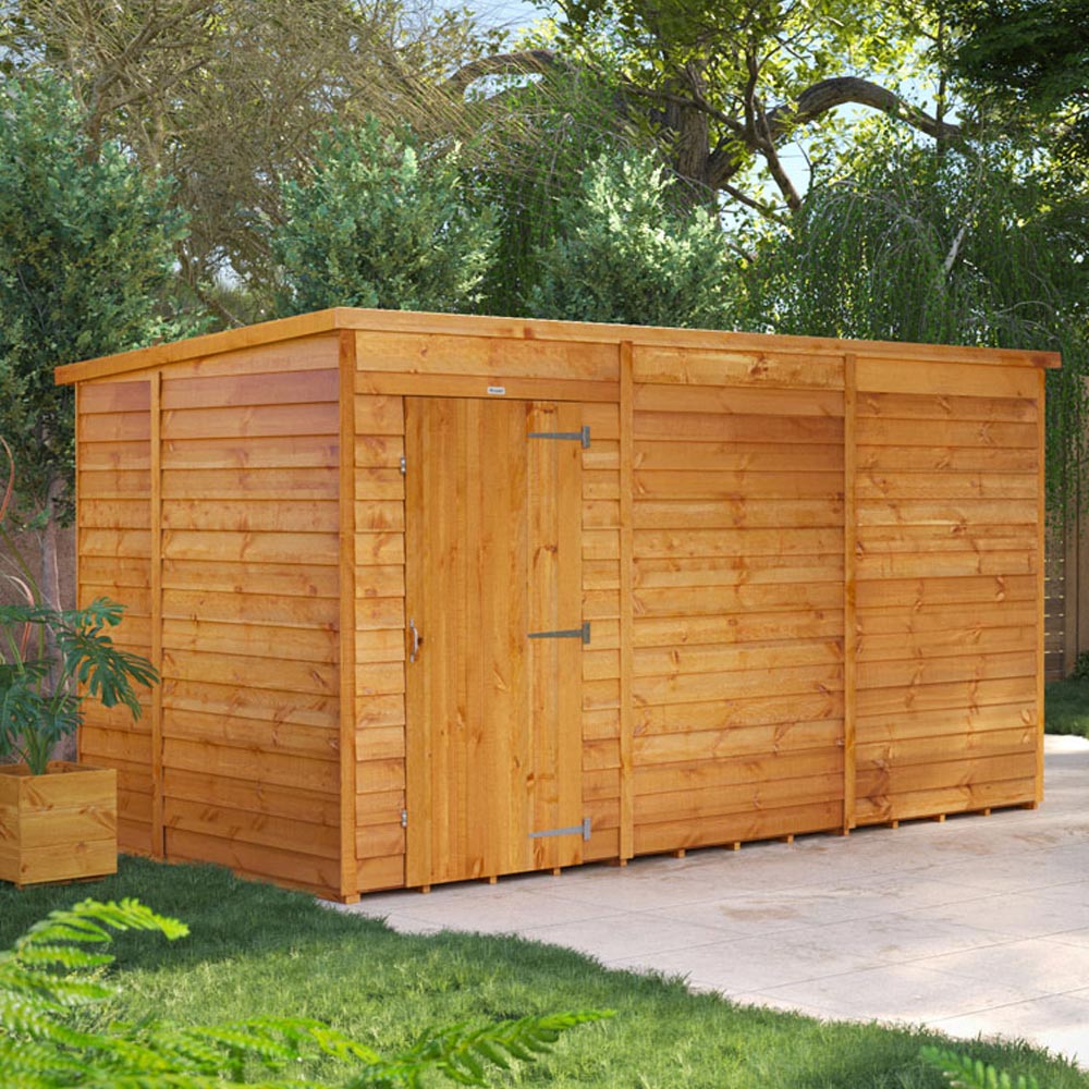 Power 12 x 6ft Overlap Pent Garden Shed Image 2