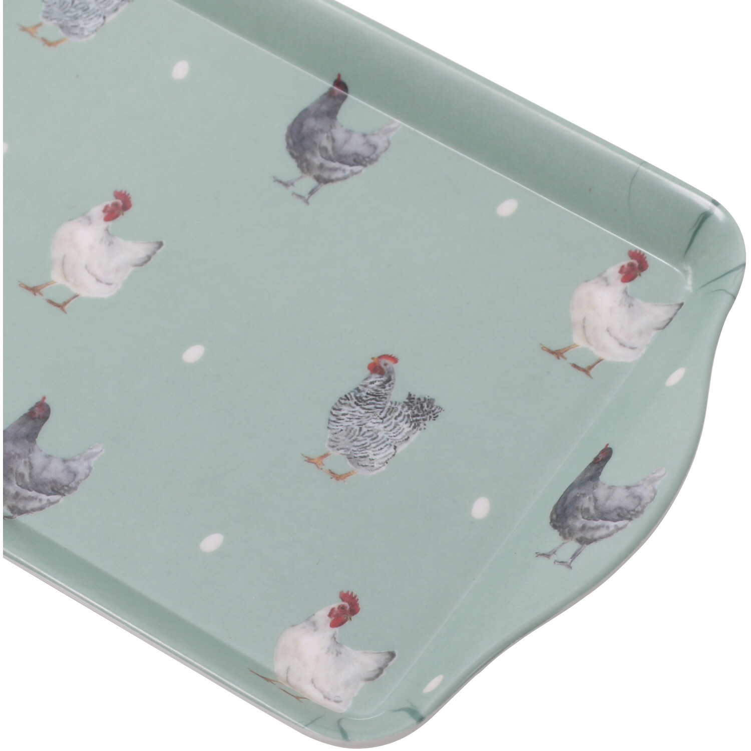 Farm Chickens Tray - Blue / Mini Trinket Tray Image 2