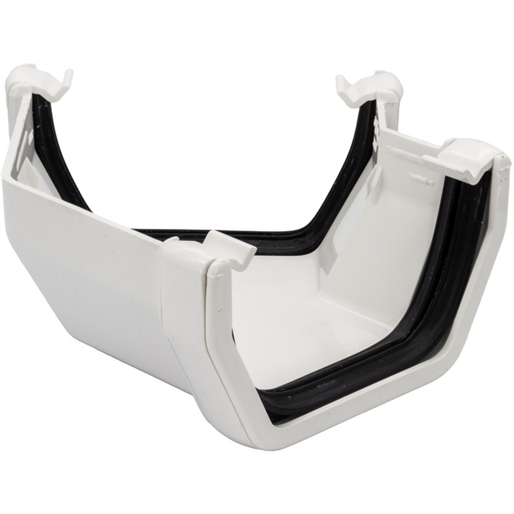FloPlast Square 135 Degree Gutter Angle White 114mm Image 4